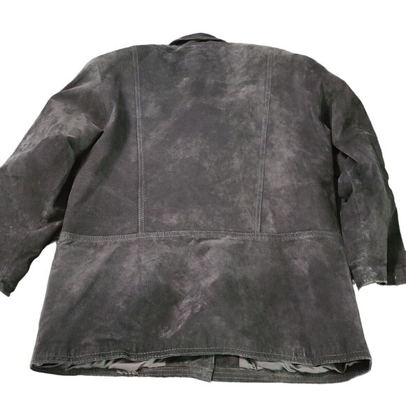 Diversity Womens Genuine Leather Black Size M Leather Long Sleeve Two Button - Picture 2 of 12